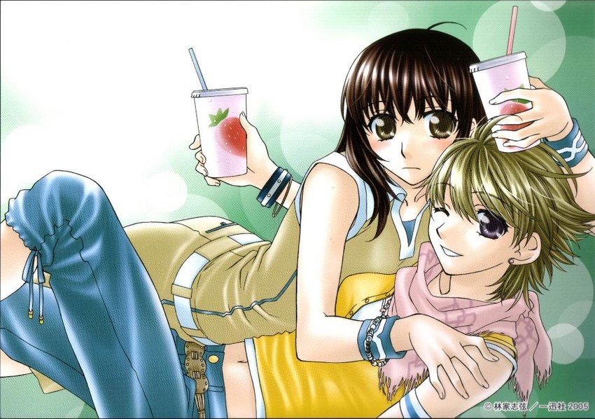 tachibana julia and asakawa ran (strawberry shake sweet) drawn by hayashiya_shizuru