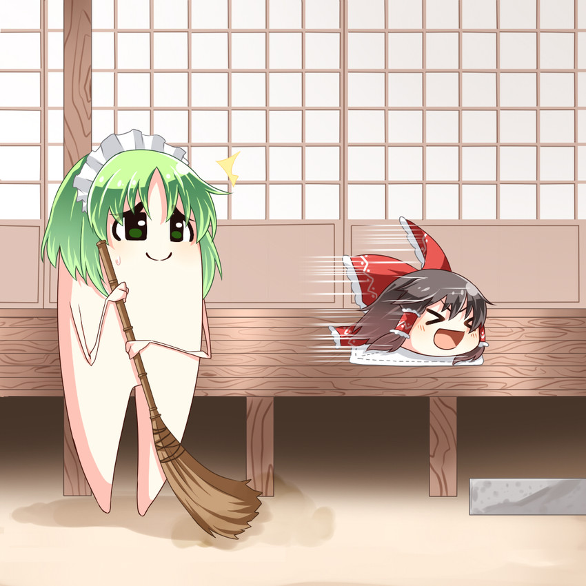 hakurei reimu and ruukoto (touhou) drawn by shin'ya_(mystic-soramame)