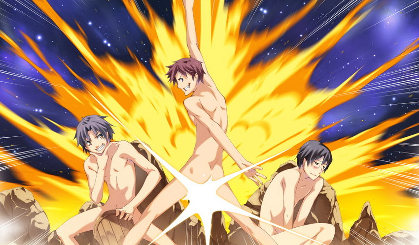 azuma hajime, kiyokawa ikuto, and kazusa shinji (tapestry -you will meet yourself-) drawn by g_yuusuke