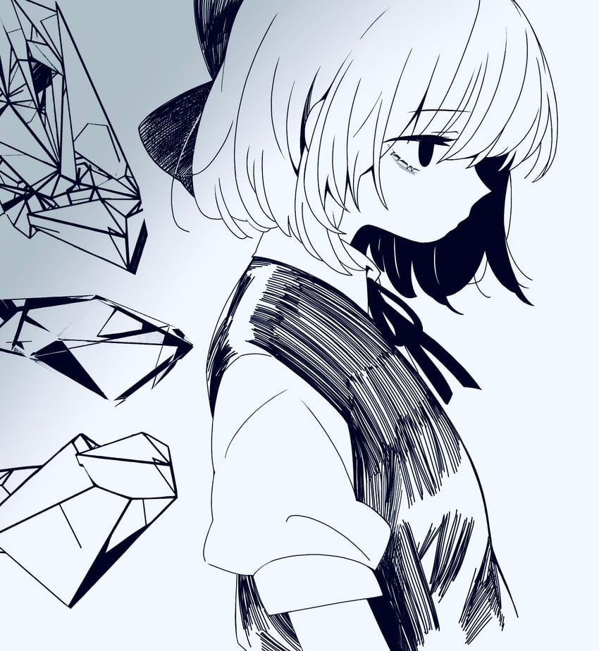 cirno (touhou) drawn by hanokami