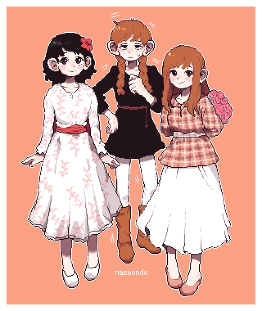 mayjack, fullertom, and packpatty (dungeon meshi) drawn by nazeondo