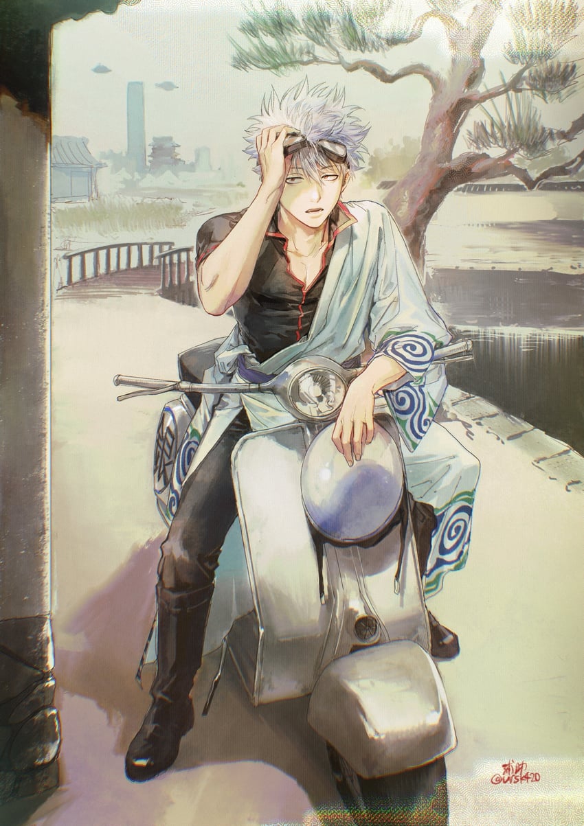 sakata gintoki (gintama) drawn by uraki_(tetsu420)