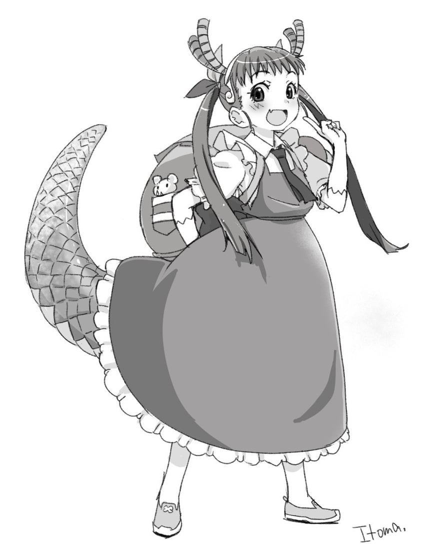 tohru and hachikuji mayoi (monogatari and 1 more) drawn by itoma_mahimahi