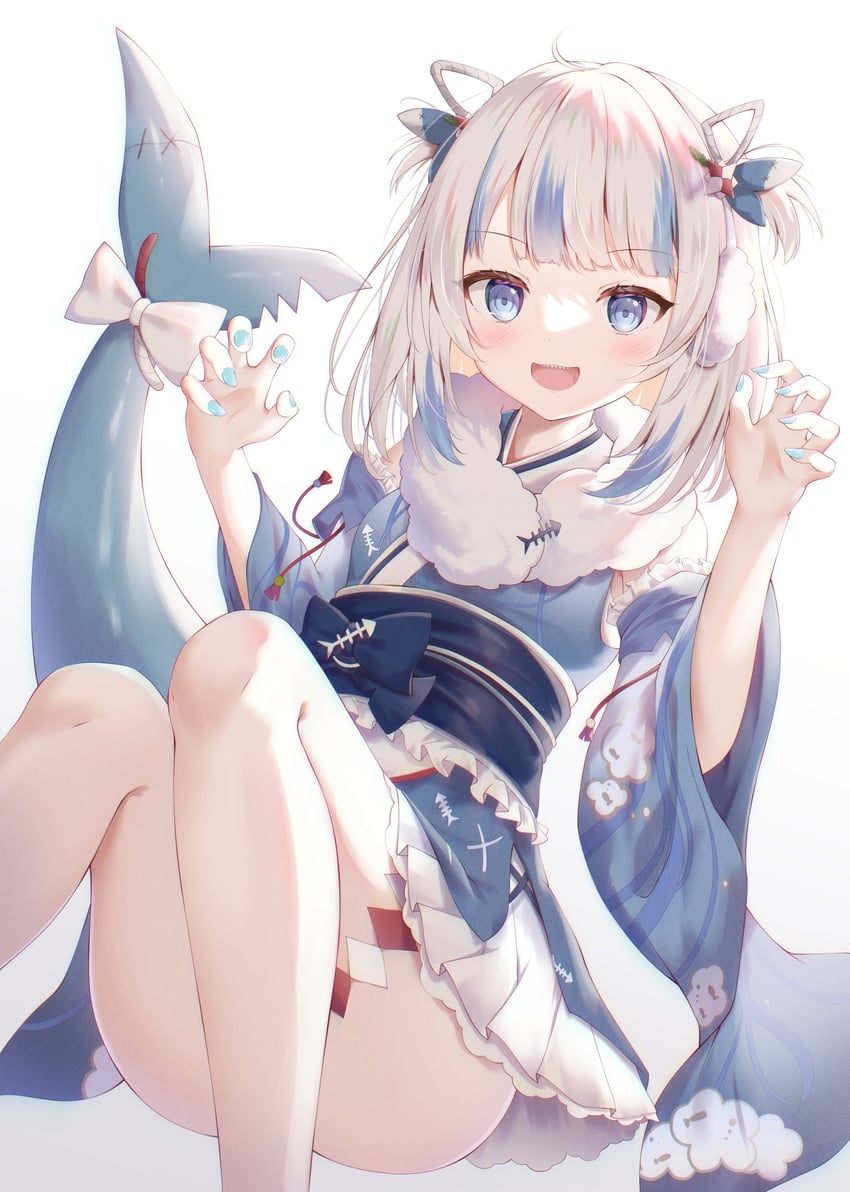 gawr gura (hololive and 1 more) drawn by liuliu