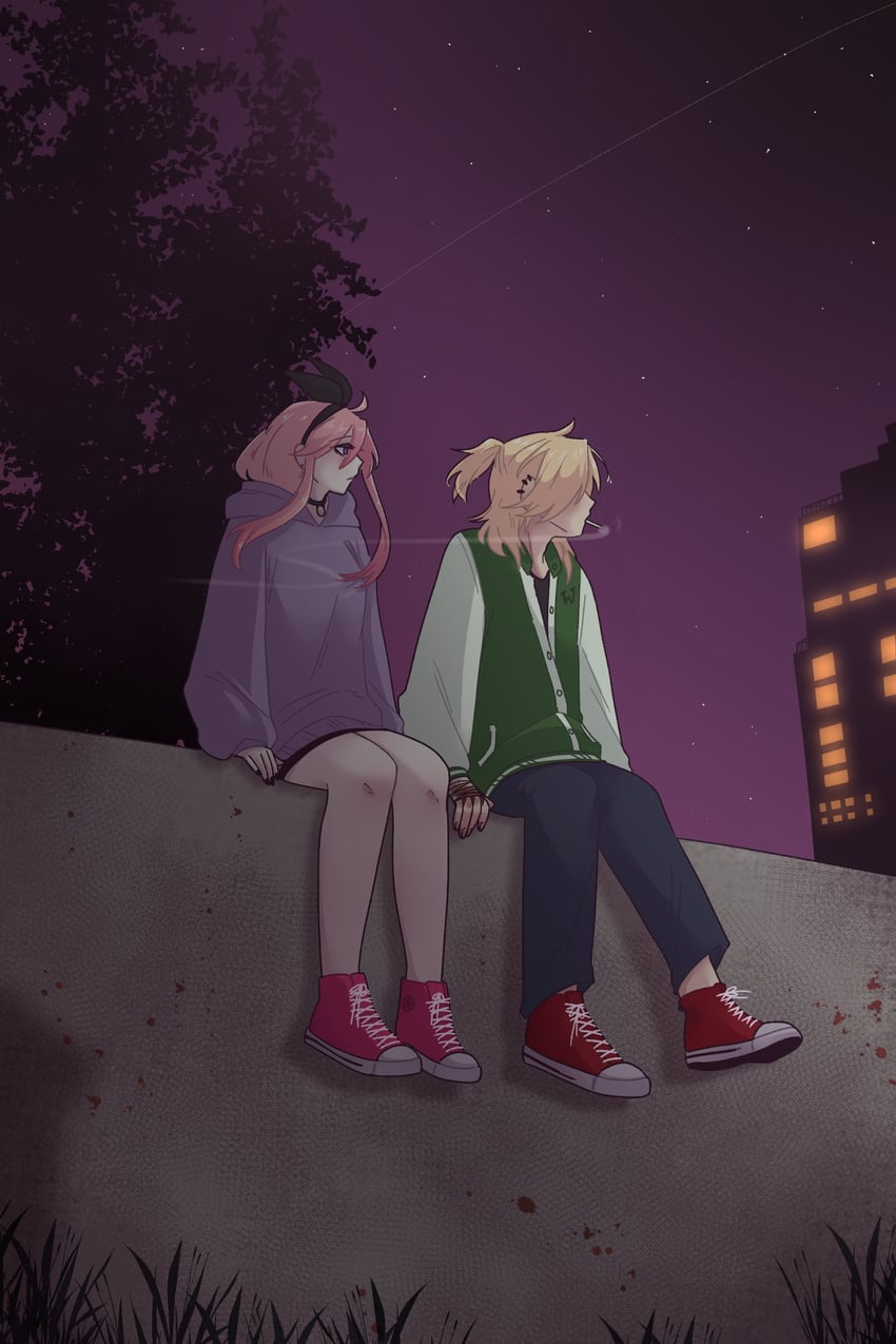 player character and whitney (original and 1 more) drawn by oliew_dol