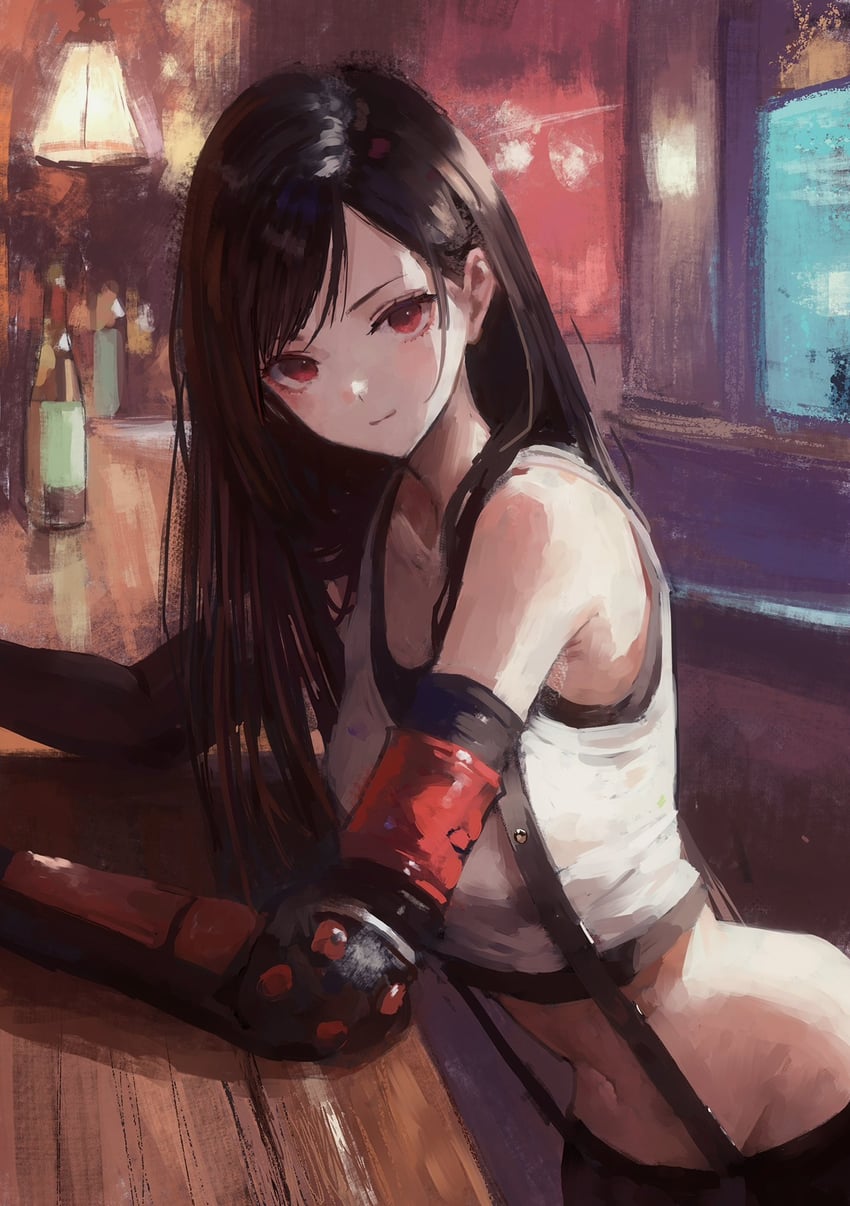 tifa lockhart (final fantasy and 1 more) drawn by fuyumurasaki