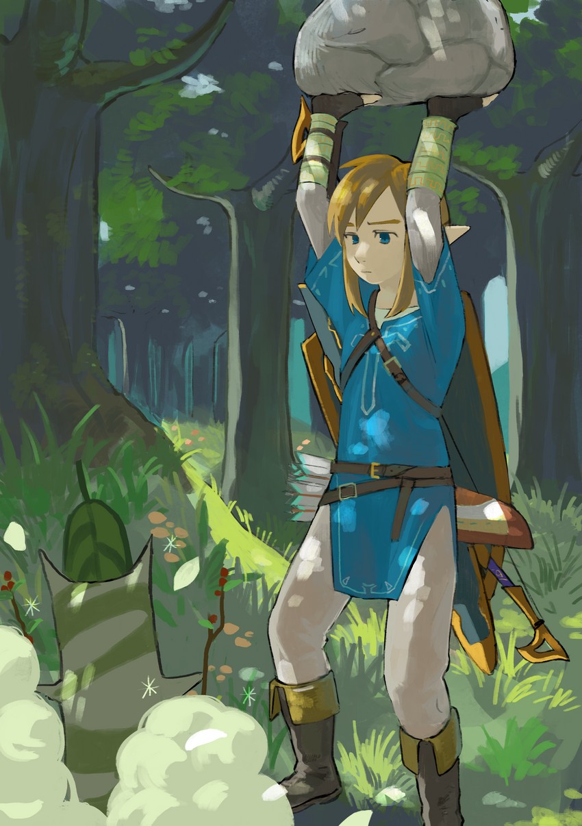 link (the legend of zelda and 1 more) drawn by turquoise_iro