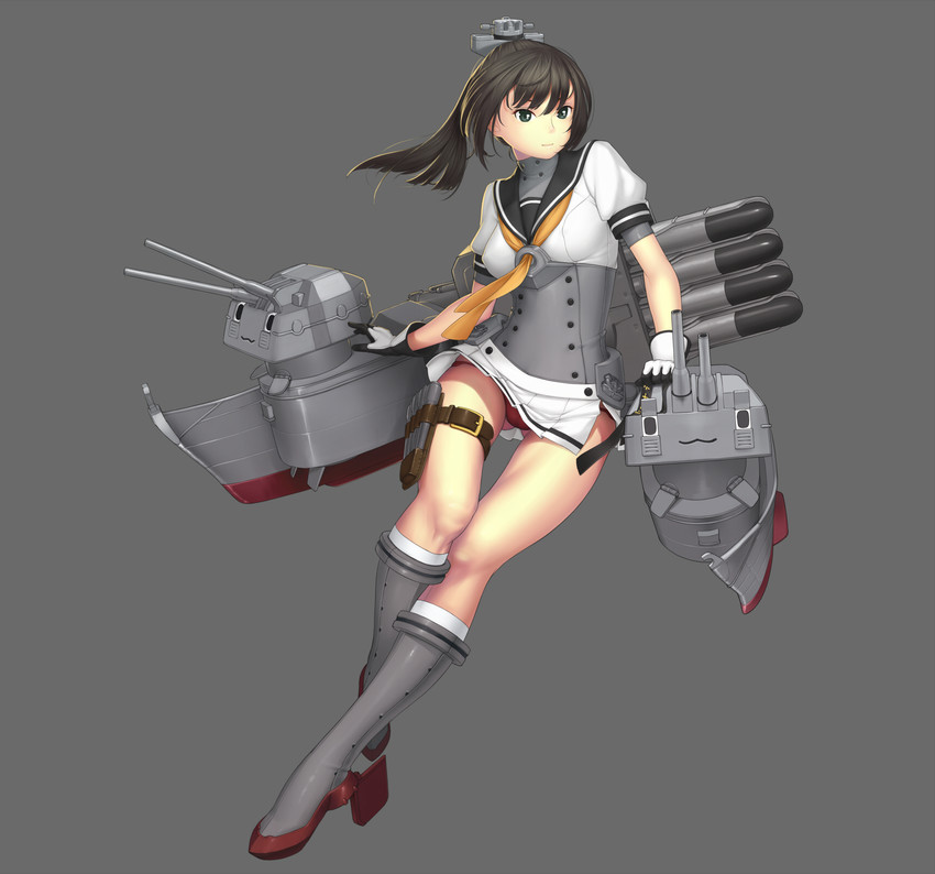 akizuki and chou-10cm-hou-chan (kantai collection) drawn by zealt