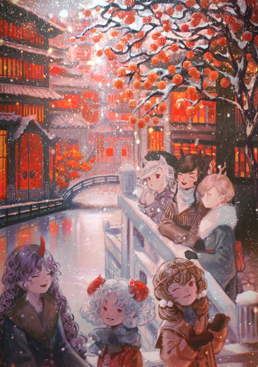 kicchou yachie, kurokoma saki, toutetsu yuuma, tenkajin chiyari, son biten, and 1 more (touhou) drawn by k0nfette