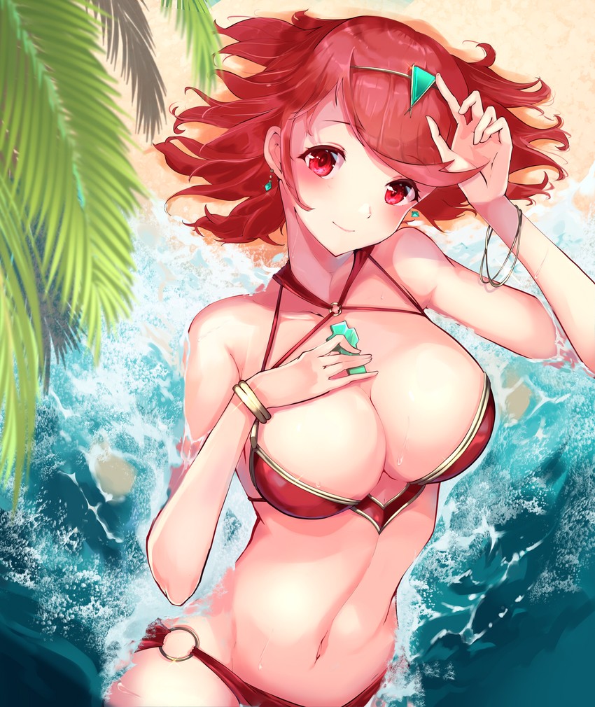 pyra (xenoblade chronicles and 1 more) drawn by risumi_(taka-fallcherryblossom)