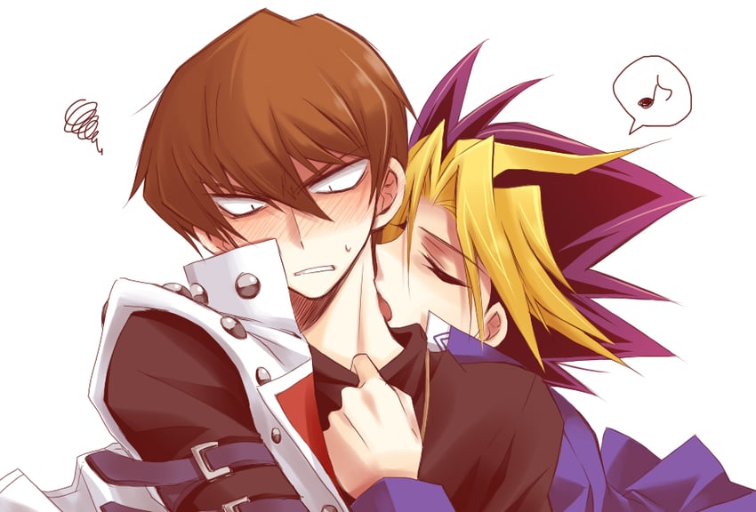 kaiba seto and yami yugi (yu-gi-oh! and 1 more) drawn by ougi_kairi