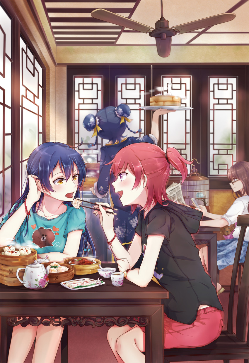 nishikino maki and sonoda umi (love live! and 1 more) drawn by eris.y_(7hai)