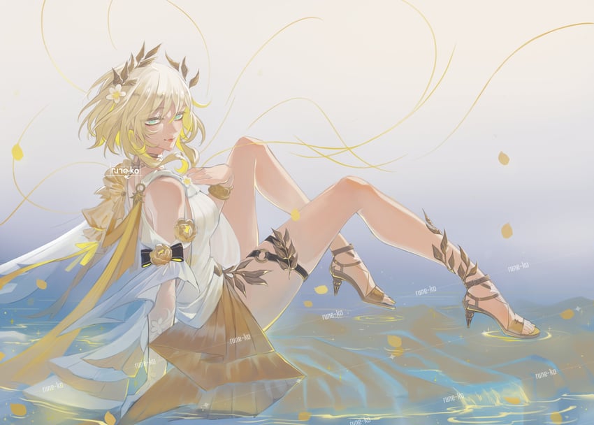 aglaea (honkai and 1 more) drawn by rune_ko