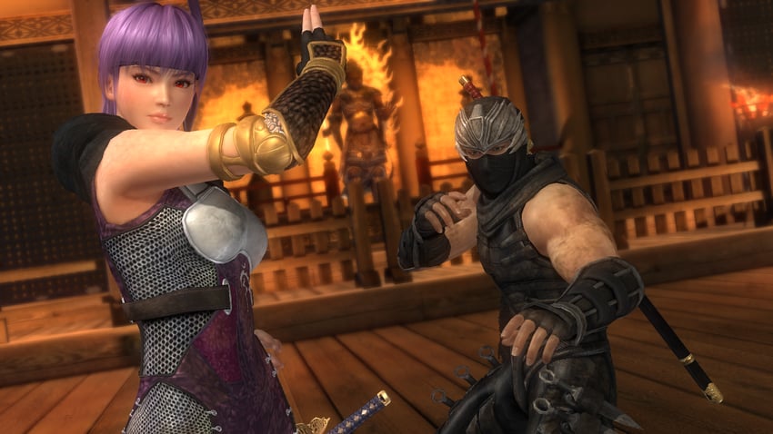 ayane and ryu hayabusa (dead or alive and 1 more)