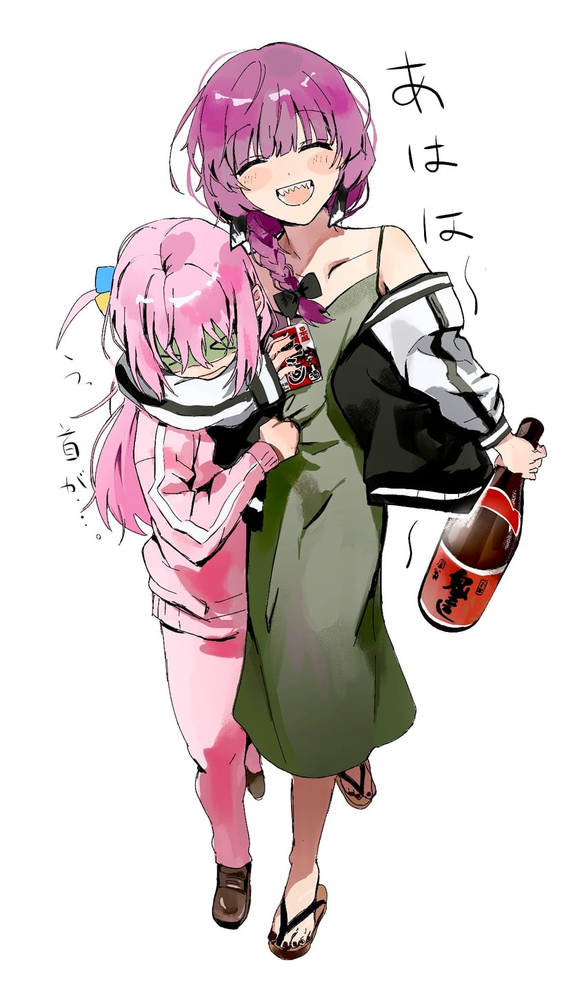 gotoh hitori and hiroi kikuri (bocchi the rock!) drawn by hokaze_(lx7i9frrkegzi1g)