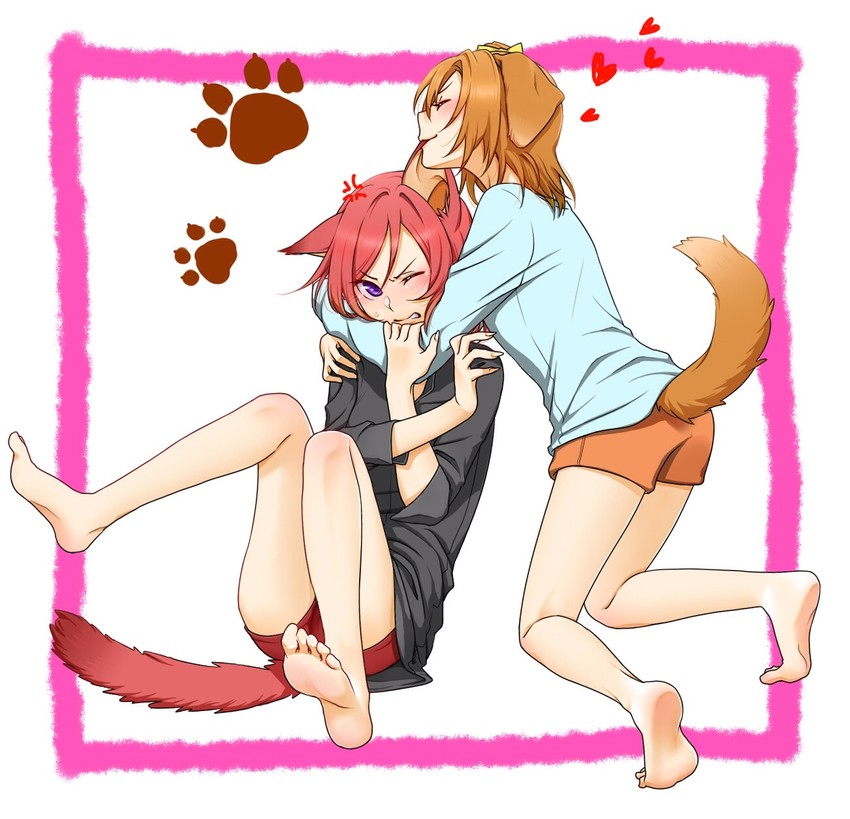 nishikino maki and kosaka honoka (love live! and 1 more) drawn by miso-ha_(ukyuu)