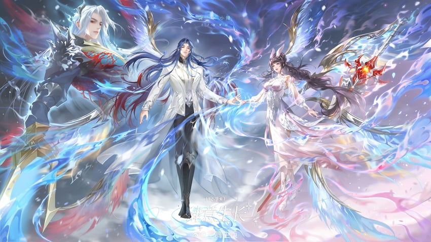 xiao wu and tang san (douluo dalu) drawn by ye_dian_pikaqiu