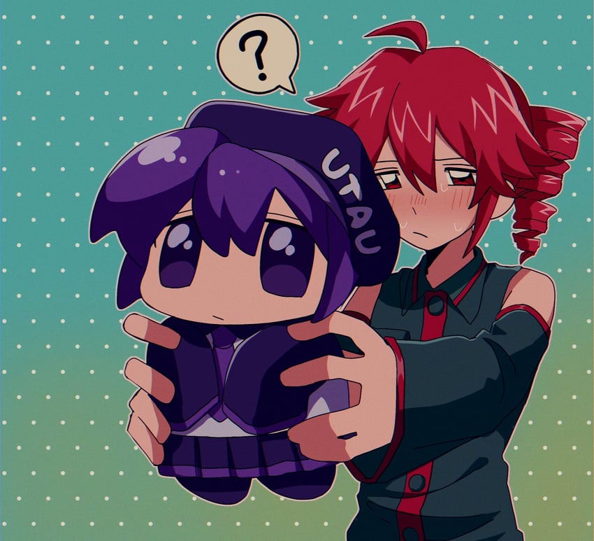 kasane teto and utane uta (utau) drawn by neko_chenna