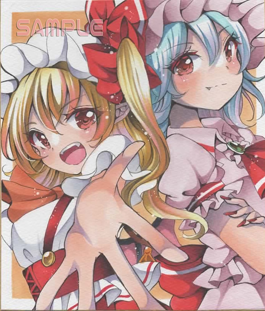 remilia scarlet and flandre scarlet (touhou) drawn by maccha_xxxxxx