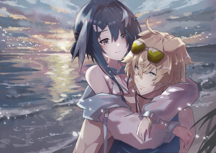 la pluma and tequila (arknights) drawn by wn_(wani-noko)