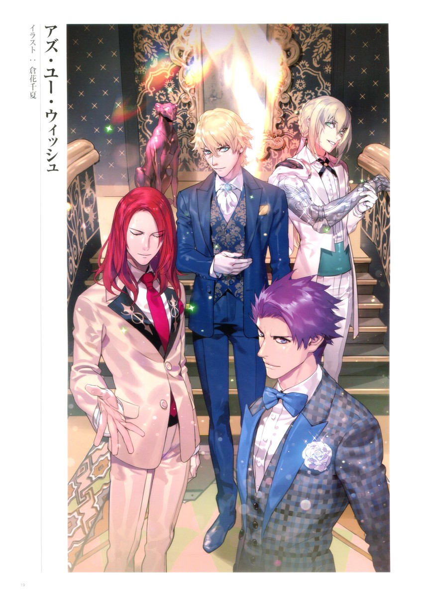 tristan, bedivere, lancelot, and gawain (fate and 1 more) drawn by kurahana_chinatsu