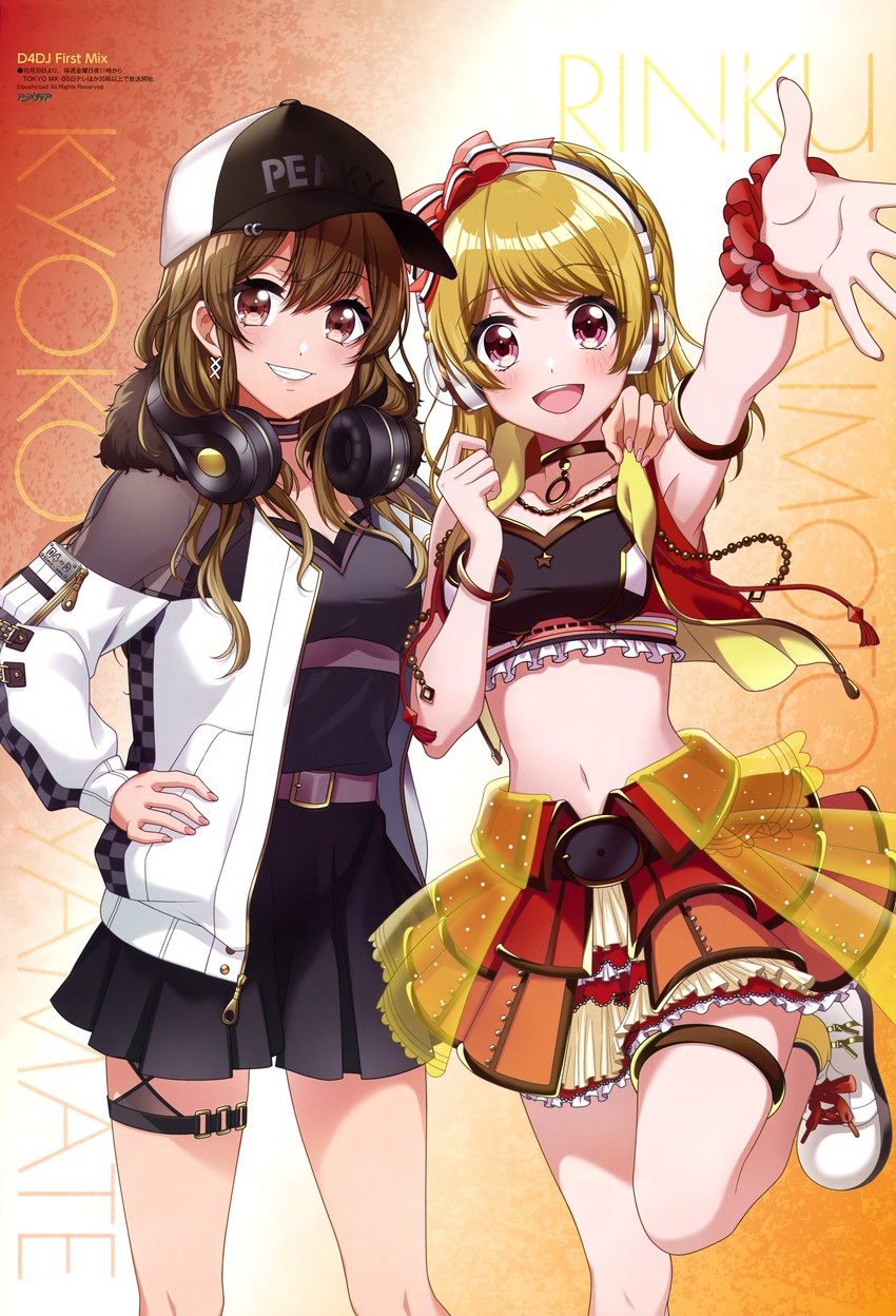 yamate kyouko and aimoto rinku (d4dj and 1 more)