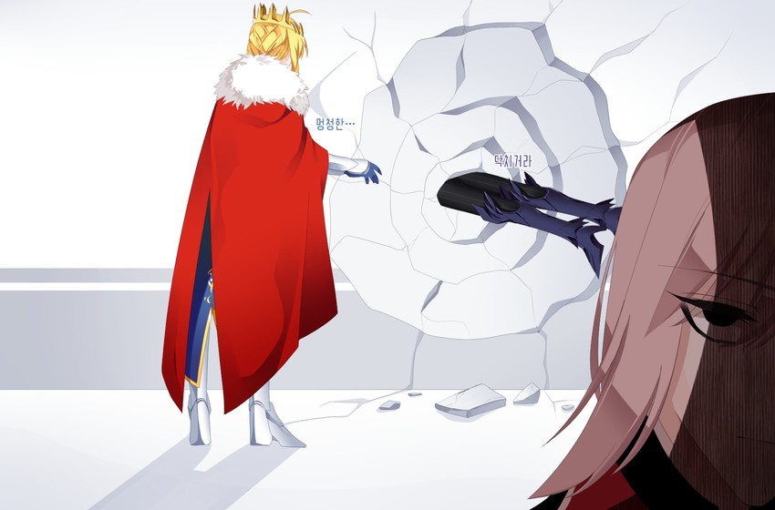 artoria pendragon and florence nightingale (fate and 1 more) drawn by hochikass