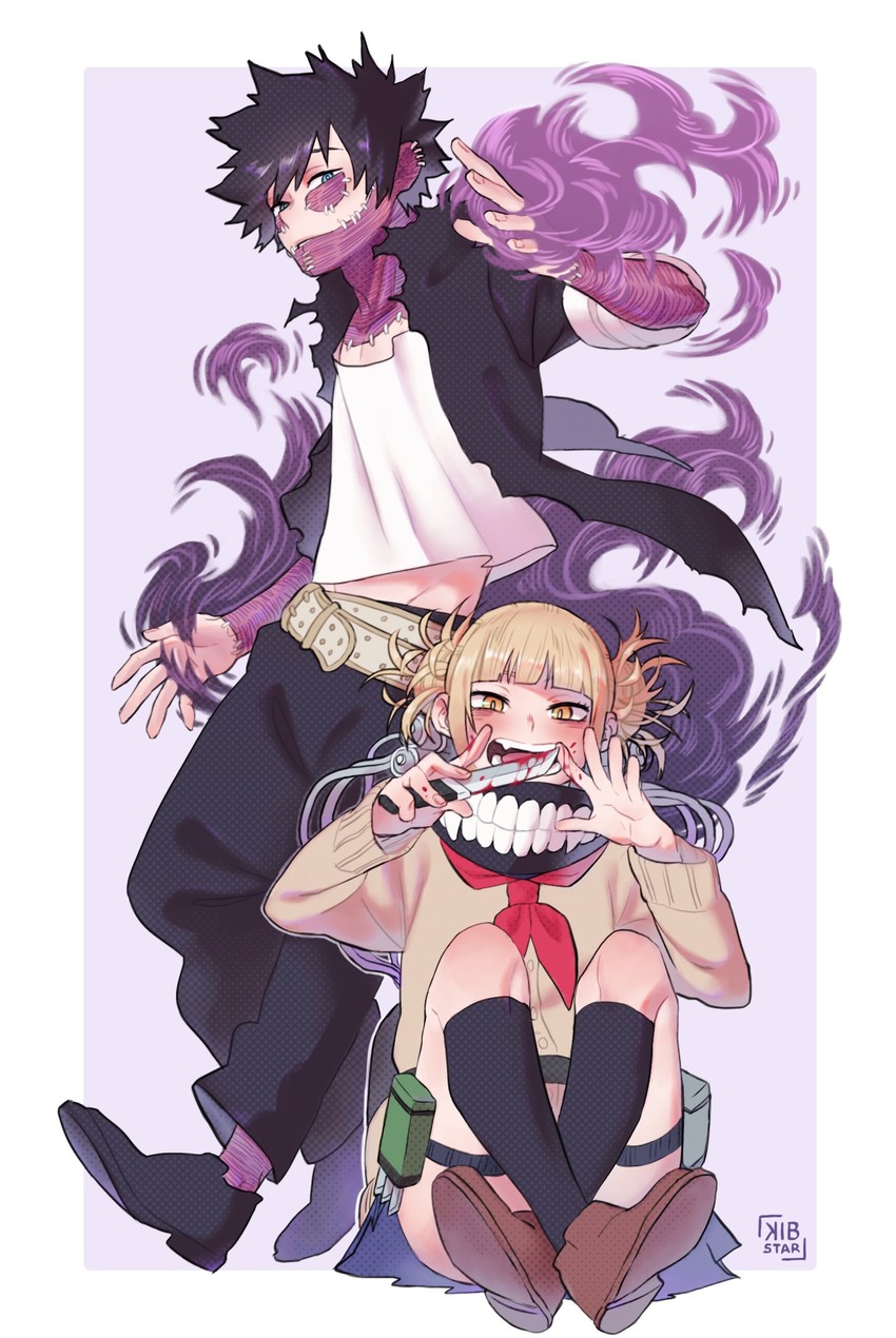 toga himiko and dabi (boku no hero academia) drawn by kibstar