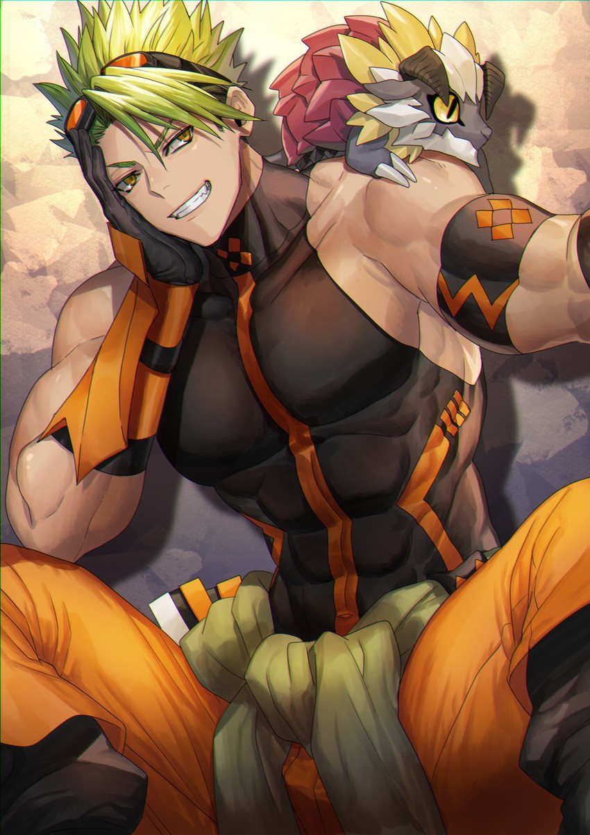 achilles and tarasque (fate and 2 more) drawn by none_(kameko227)