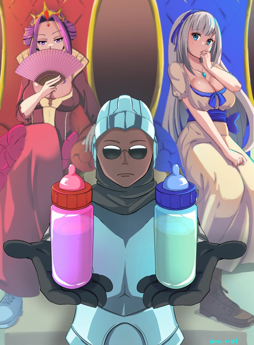 mylene rafa holfort, mirelia q melromarc, and morpheus (tate no yuusha no nariagari and 2 more) drawn by naisu_(nai_su01)
