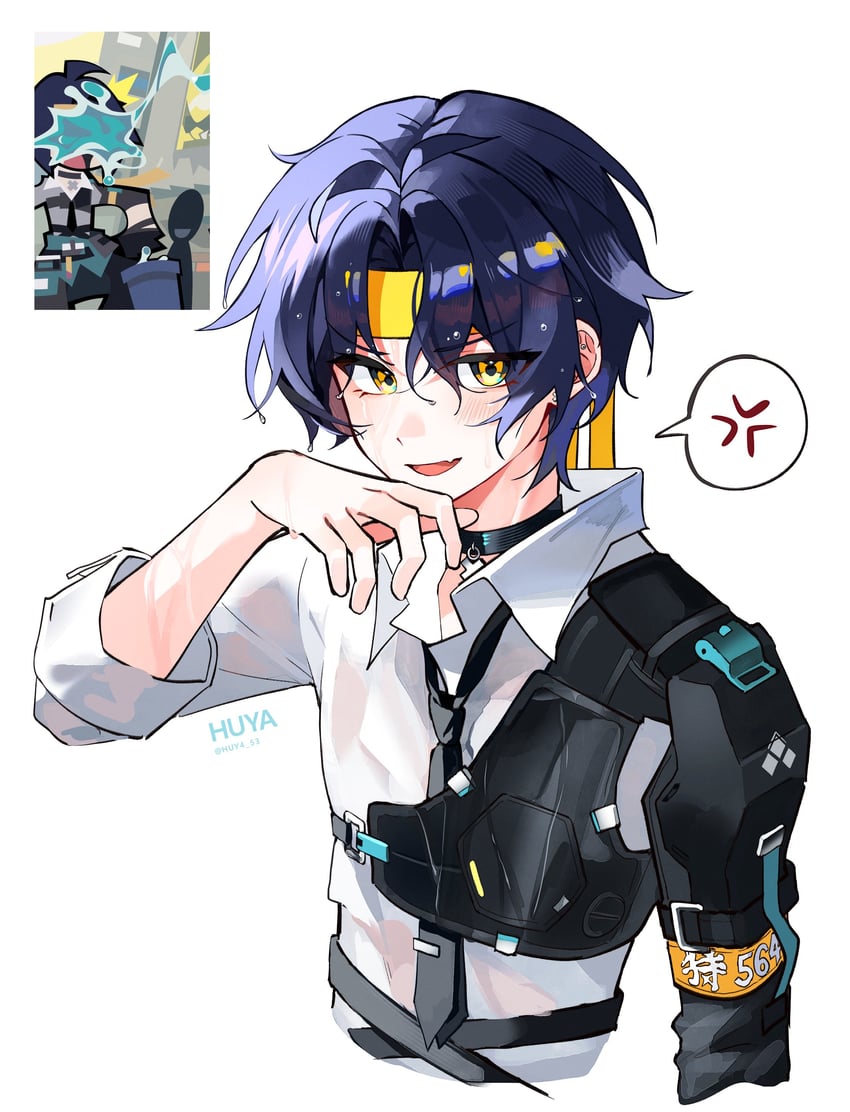 asaba harumasa (zenless zone zero) drawn by huya_(huy4_53)