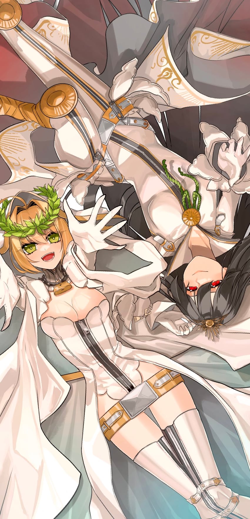 oda nobunaga and nero claudius (fate and 3 more) drawn by hiyoko_no_tamago