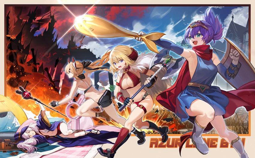 ayanami, laffey, z23, and javelin (azur lane and 1 more) drawn by rff_(3_percent)