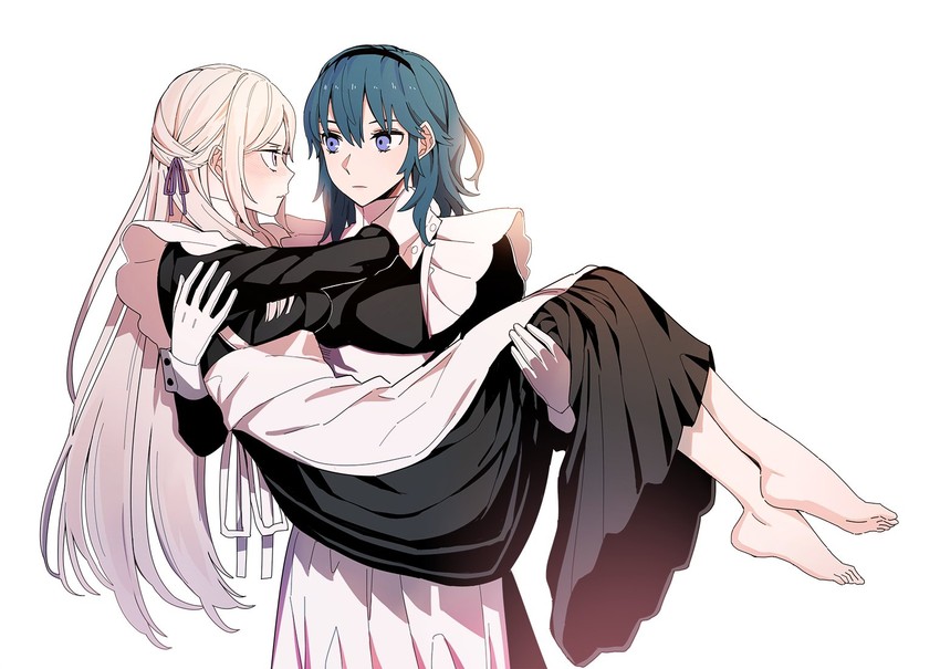 female byleth and edelgard von hresvelg (fire emblem and 1 more) drawn by 14_(vision5032)