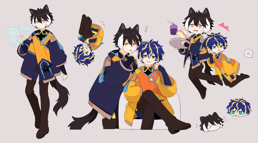kageyama shien and astel leda (holostars) drawn by bk0416_v