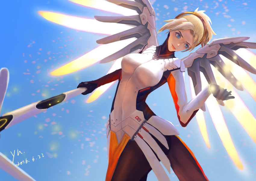 mercy (overwatch and 1 more) drawn by shayu_pao_jiao