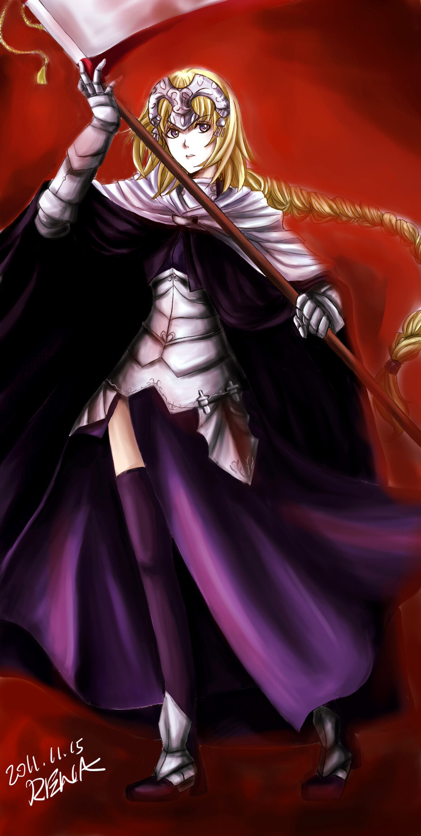 jeanne d'arc (fate and 1 more) drawn by rena_(renasight)