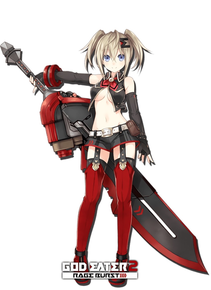 god eater (neptune and 3 more) drawn by tsunako