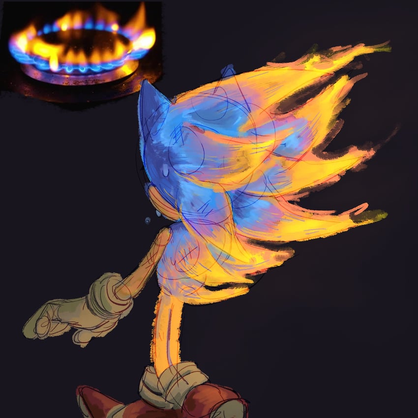 sonic the hedgehog and super sonic (sonic) drawn by raltzzze