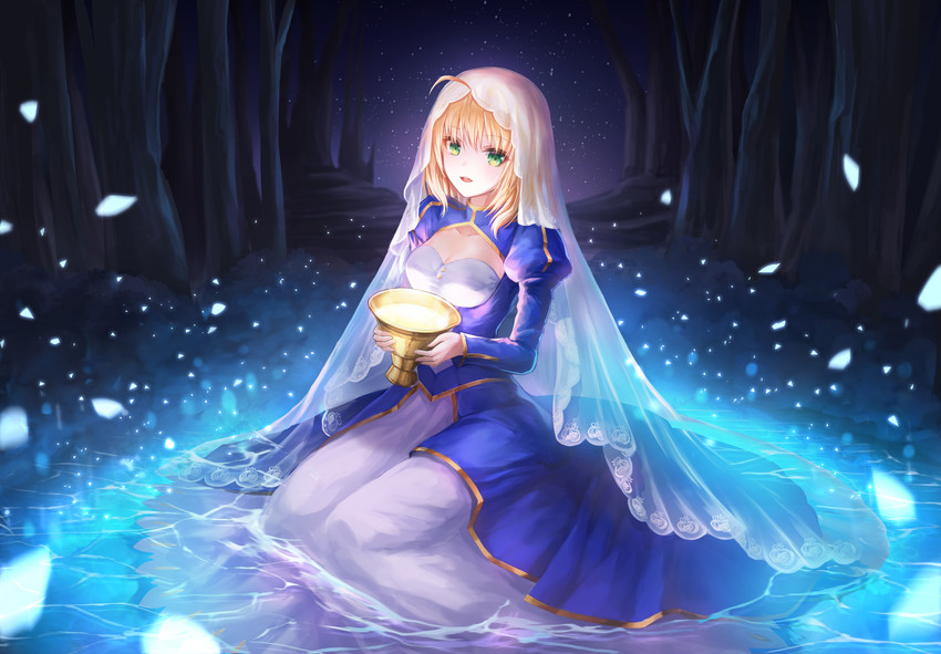 artoria pendragon and saber (fate and 1 more) drawn by lunacle