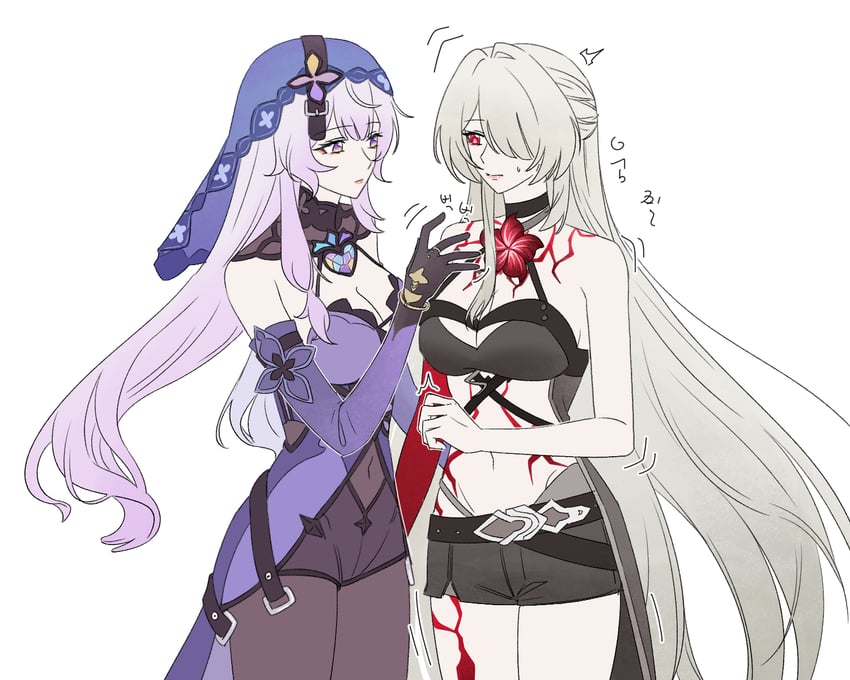 acheron and black swan (honkai and 1 more) drawn by tlfgjacp1gh