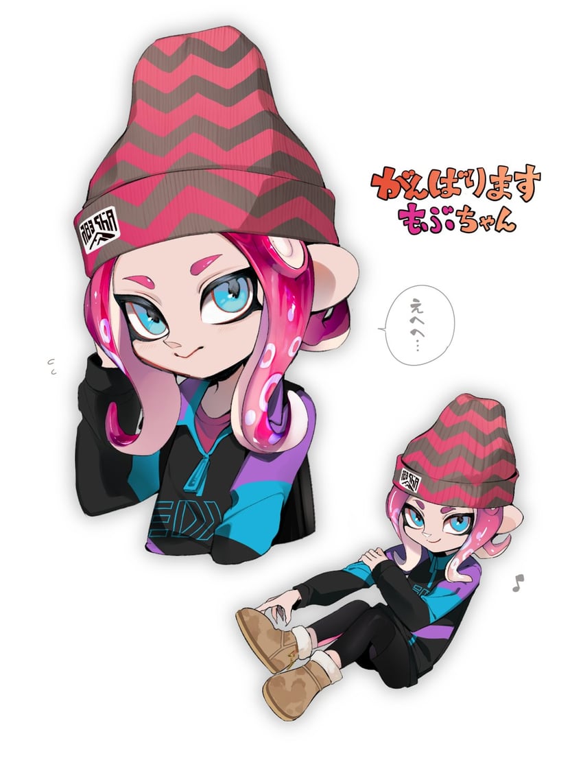 octoling player character and octoling girl (splatoon) drawn by ujijino