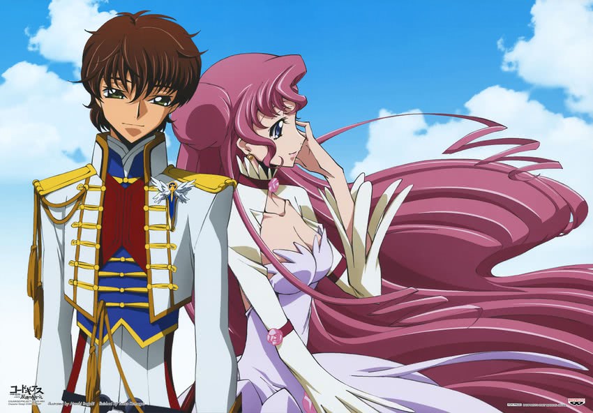 kururugi suzaku and euphemia li britannia (code geass) drawn by itagaki_atsushi