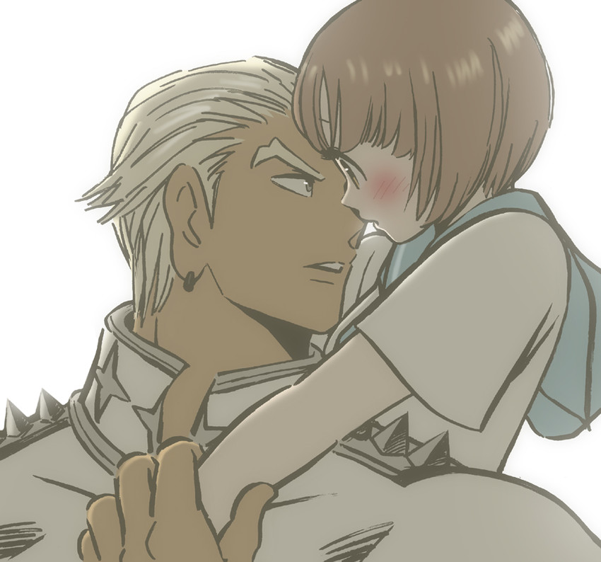 mankanshoku mako and gamagoori ira (kill la kill) drawn by haruta_(h-oh)