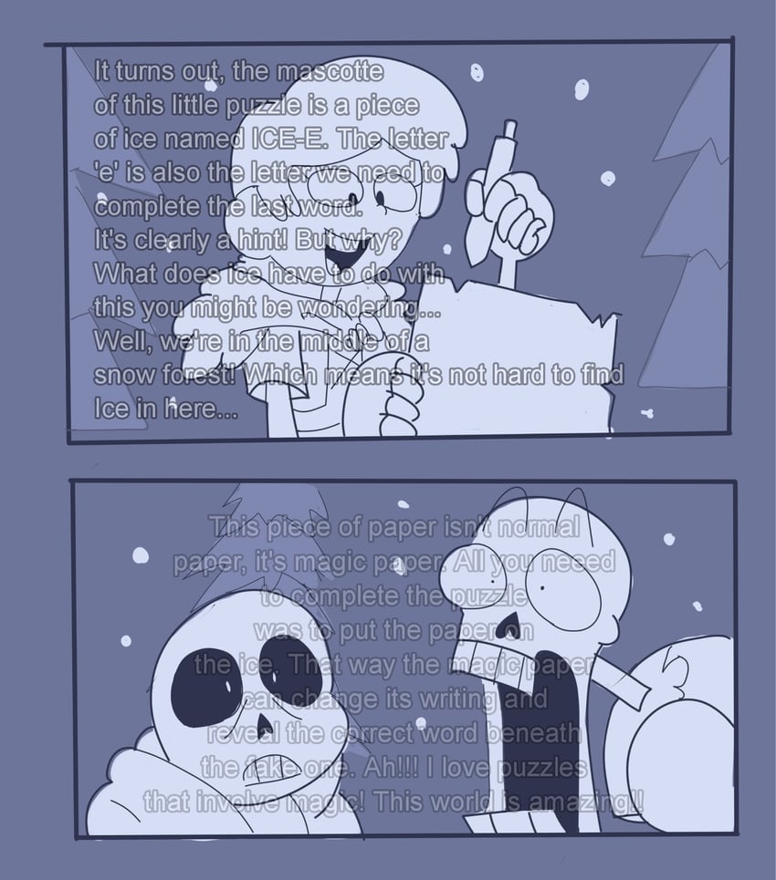 sans, papyrus, and marcy wu (undertale and 1 more) drawn by wandydoodles