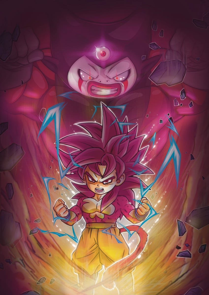 son goku and gomah (dragon ball and 1 more) drawn by deaddark_xxiii