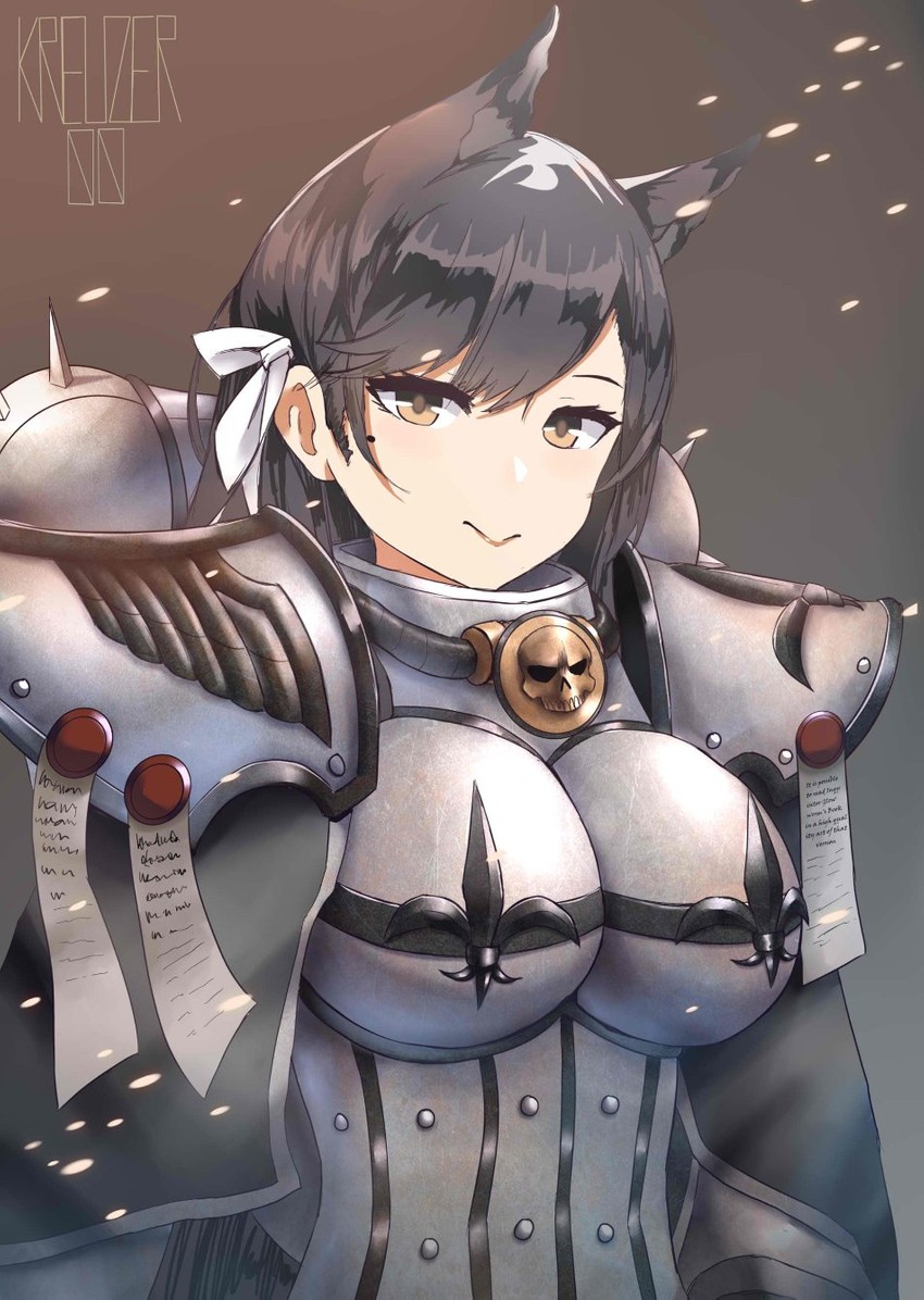 atago and adepta sororitas (azur lane and 1 more) drawn by kreuzer_00