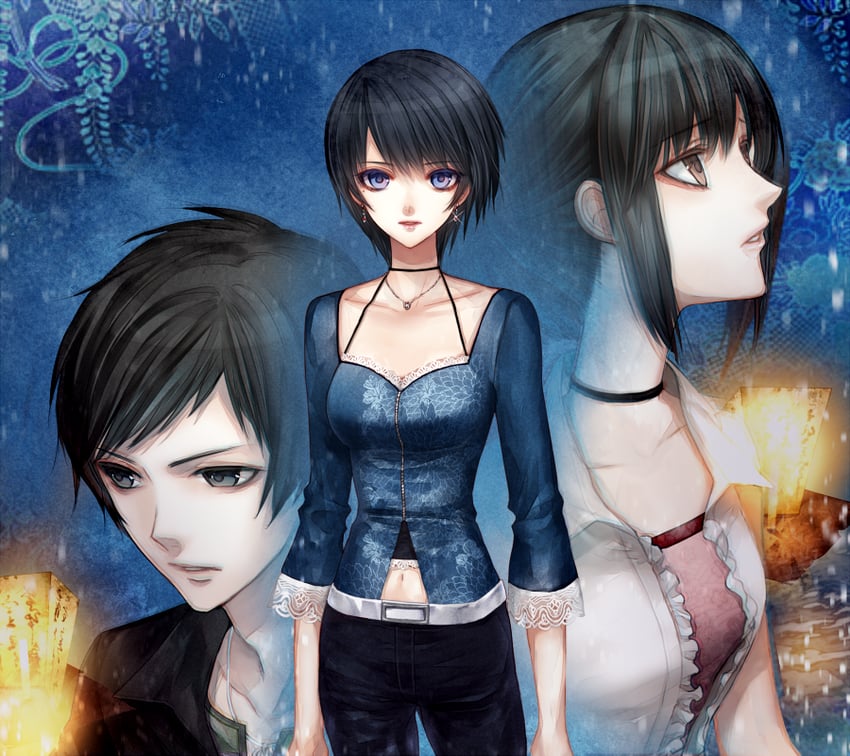hinasaki miku, kurosawa rei, and asou yuu (fatal frame and 1 more) drawn by yusa_tk74