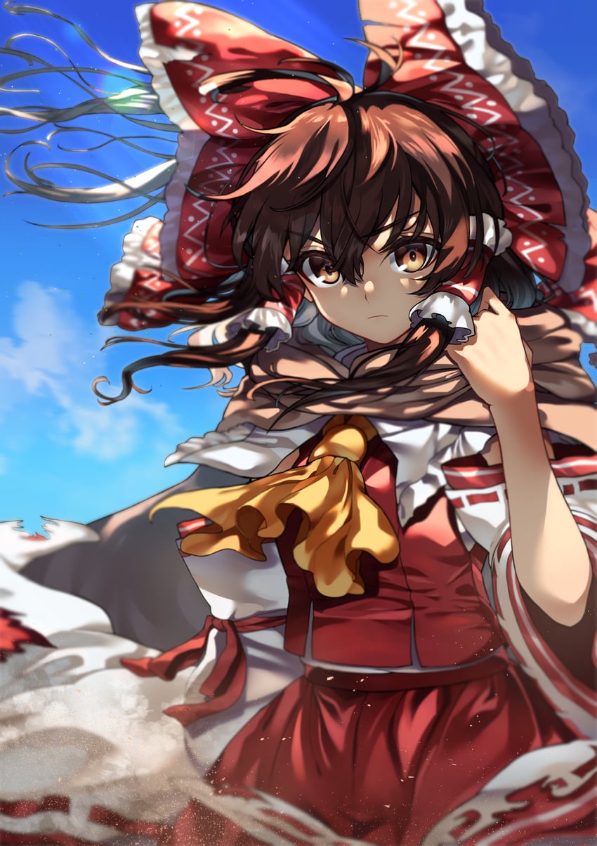 hakurei reimu (touhou and 1 more) drawn by creeper_(gametime)