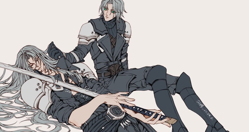 sephiroth (final fantasy and 2 more) drawn by yidanqiii